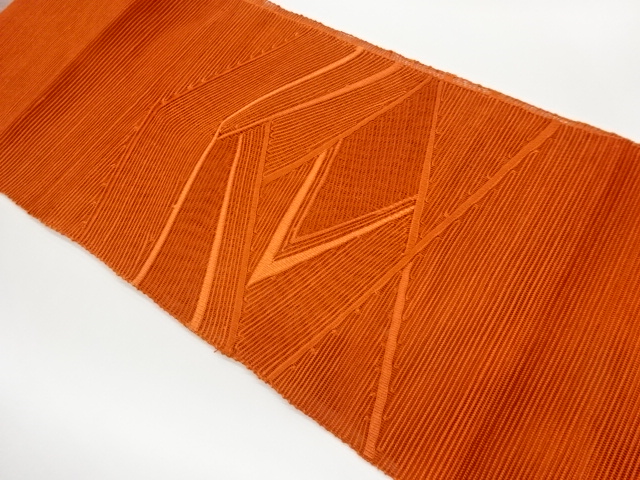  紗  斜線模様織出し名古屋帯